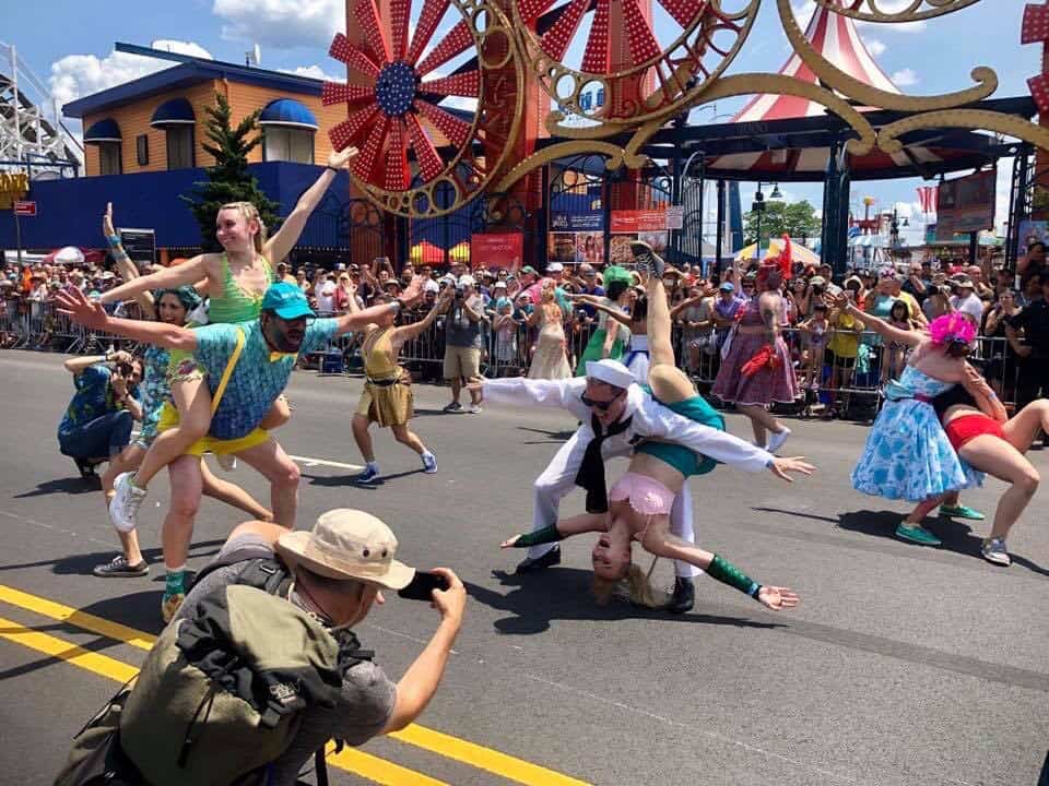 Swing dancers dance in annual Mermaid Parade